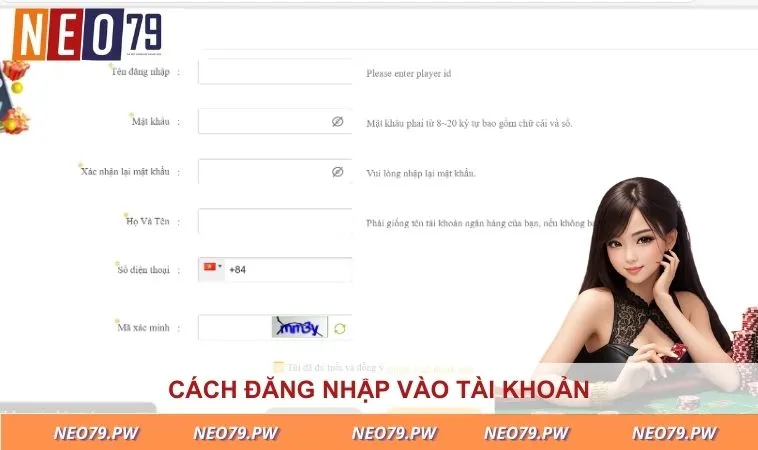 Cách đăng nhập vào tài khoản